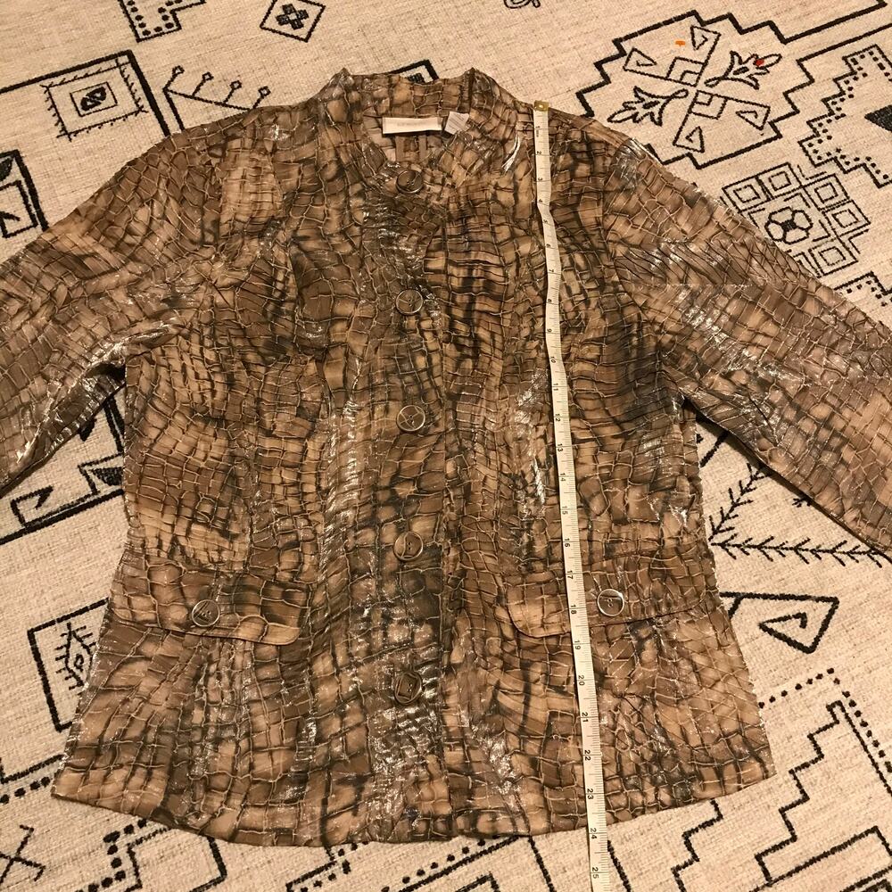 Chicos Python princess Marcella jacket size 1 med… - image 4